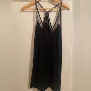 Reformation lace trim mini dress